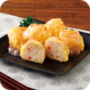 （衣付き）かにと豆腐の
  ふんわり天®
（白だし仕立てカニ風味あん）