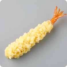 「ダブル花咲製法」で手づくりと同じ見た目、質感を実現。1尾1尾丁寧に手揚げをして生産しています。軽いサクみの食感に仕上げています。