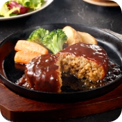 肉厚ジューシーハンバーグ
ステーキ
(デミグラスソース) 