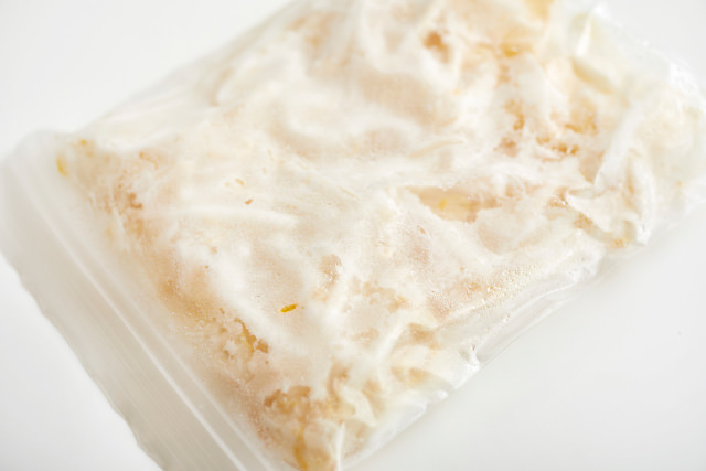 冷凍されたもやしの写真