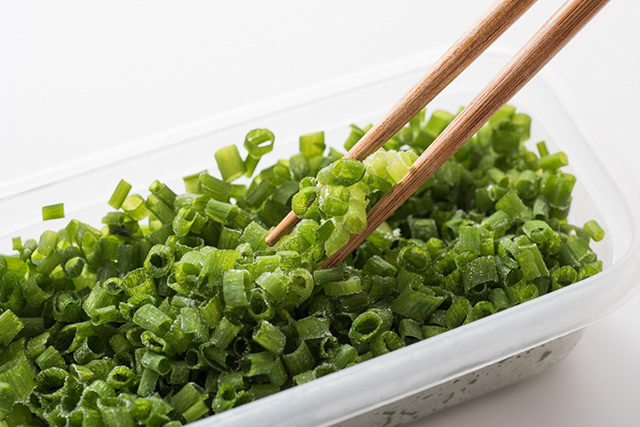 冷凍した万能ねぎ