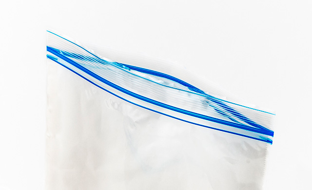 ジッパータイプの保存袋の写真