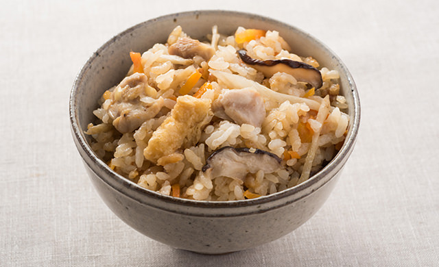 和風醤油ベースの五目炊き込みごはん
