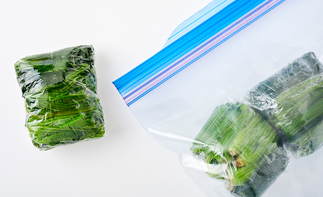 ほうれん草を冷凍保存する方法の写真