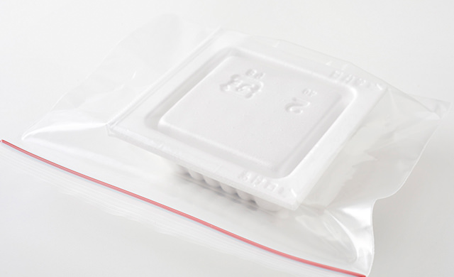 納豆が冷凍用保存袋に入った写真