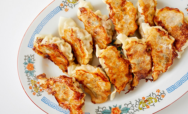 盛り付けた餃子の写真