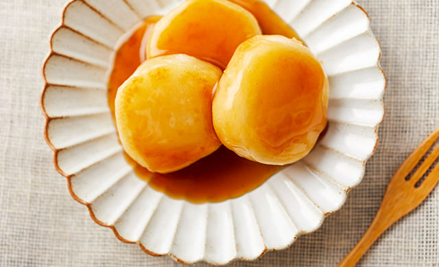 みたらしだれいももちの出来上がり写真