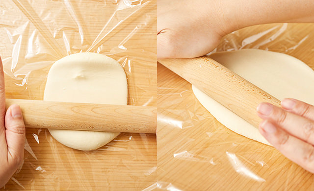 左・縦に伸ばしている写真、右・横に伸ばしている写真