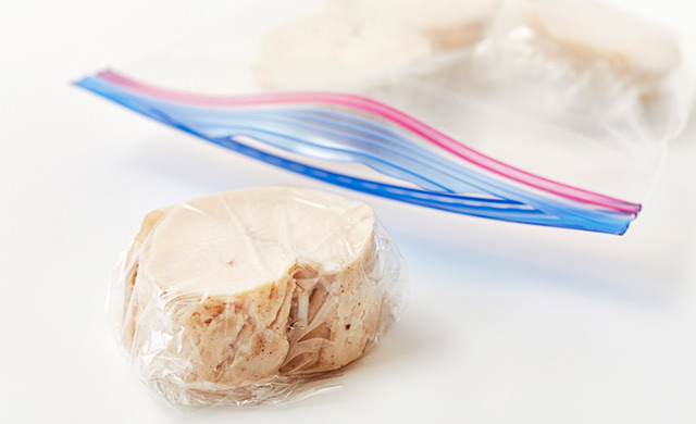 かたまりで冷凍する