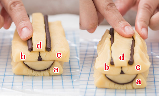 目を置く / 目との隙間を埋める