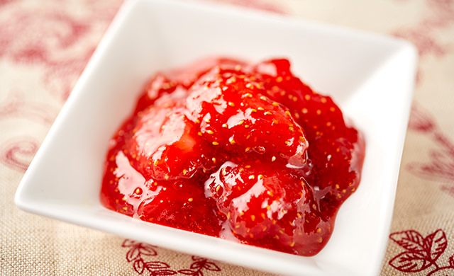 鍋で作ったジャムのできあがり写真