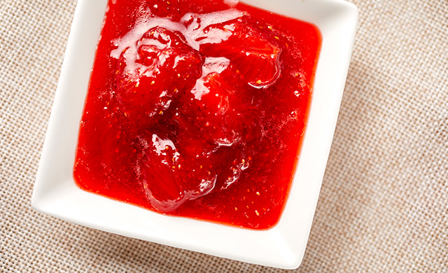 電子レンジ加熱したジャムのできあがり写真