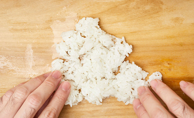 ごはんを広げた写真