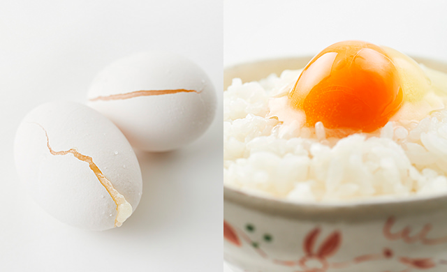 冷凍した生卵/冷凍卵の卵かけごはん