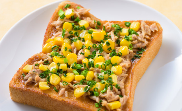 中華風ツナ&マヨトーストの焼き上がり写真