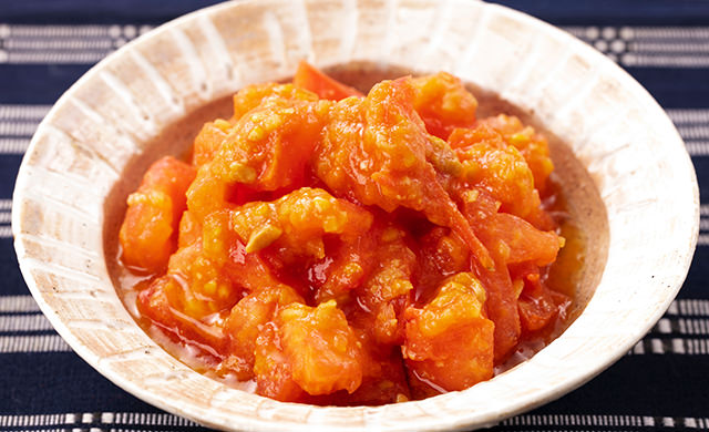 マトの生姜味噌の写真