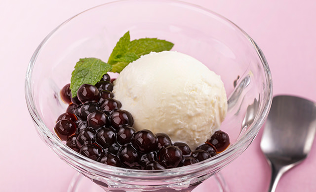 バニラアイスがけの写真