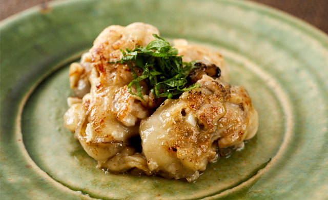 牡蠣の和風ガーリックソテーの写真