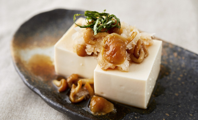 なめこおろしの豆腐かけの写真