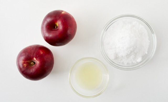 りんごジャムの材料の写真