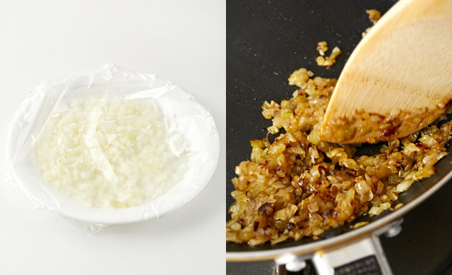 飴色玉ねぎを作っている写真