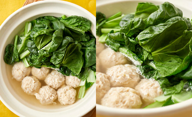 ターサイの鶏だんご鍋の写真