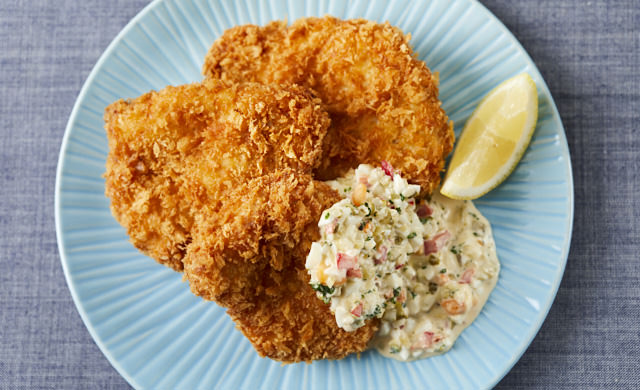 モウカザメのフライの完成写真