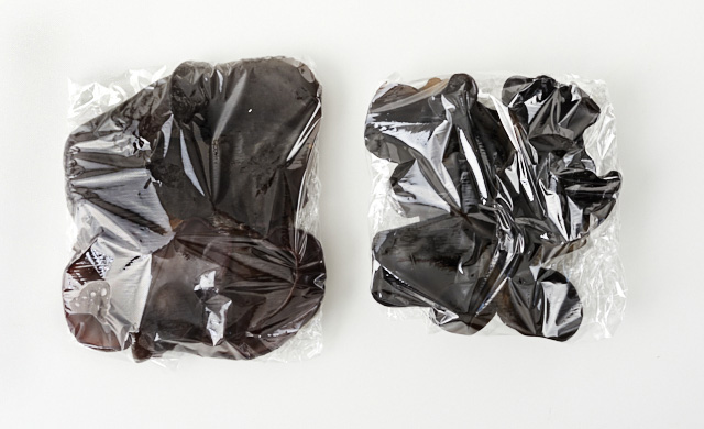 きくらげをラップで包んだ写真