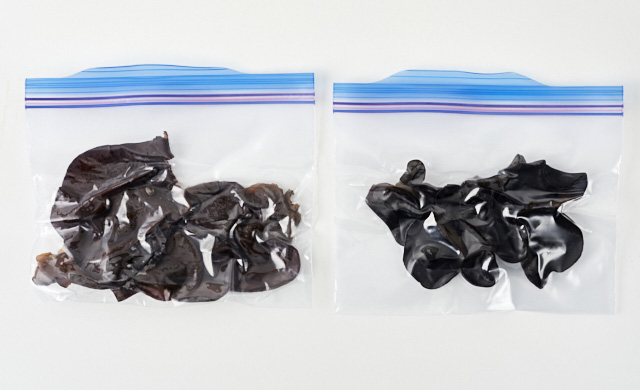 ラップで包み冷凍用保存袋に入れた写真