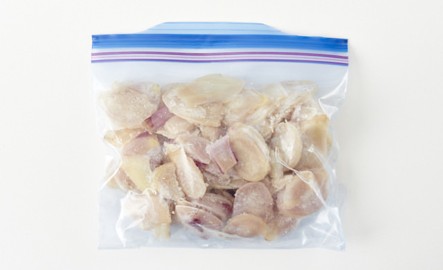 輪切り冷凍新生姜の写真