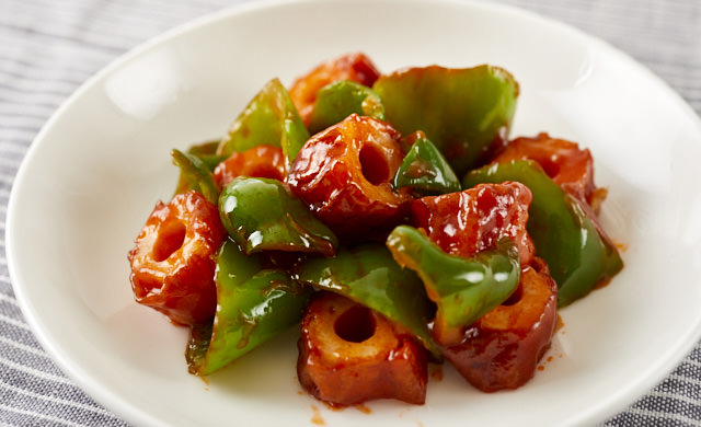 ちくわとピーマンの酢豚風写真
