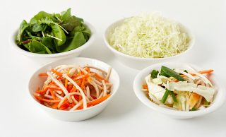 袋から出したカット野菜の集合写真