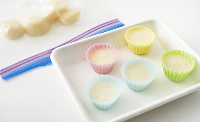 冷凍した鶏油の写真