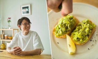 松山たけしさん、そら豆とチーズのタルティーヌの写真