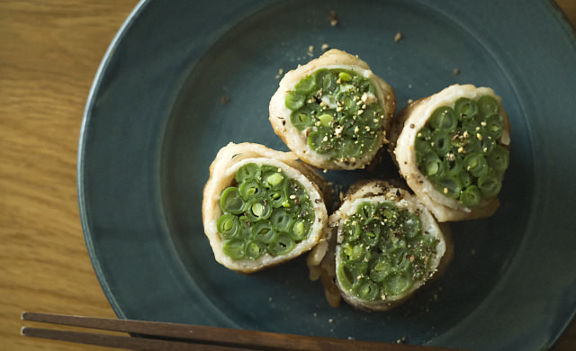 冷凍いんげんのジューシー肉巻きの写真