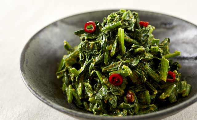 ほうれん草のカレーマヨの写真