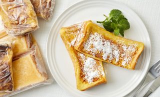 フレンチトーストと冷凍したフレンチトーストの写真