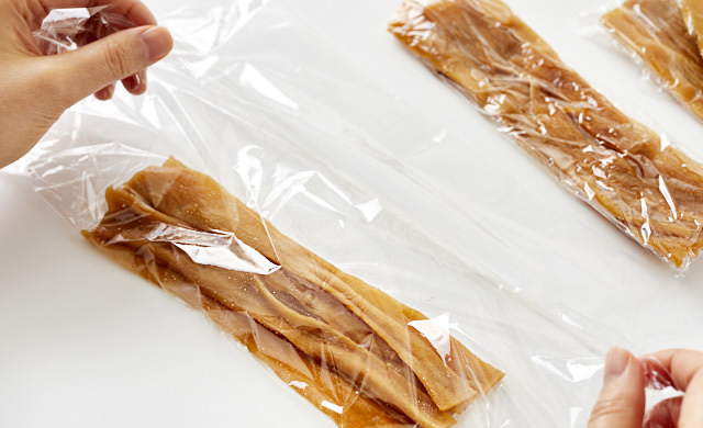 冷凍用保存袋に入れた写真