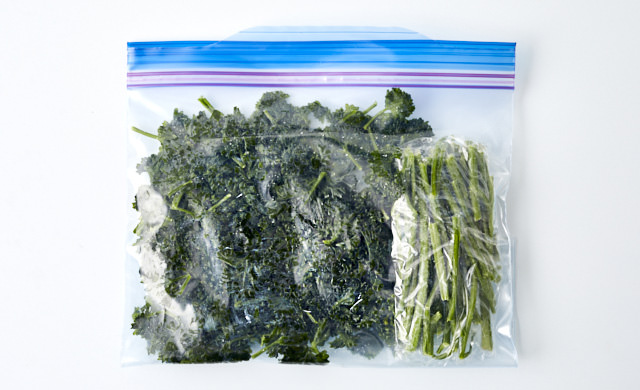 冷凍したパセリの写真