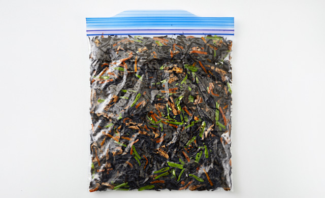 冷凍用保存袋に入れた写真