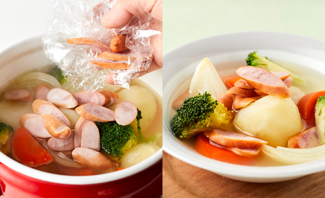 ポトフの写真/ポトフを盛り付けた写真