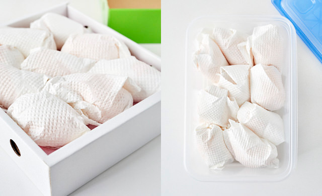 箱にびわを入れた写真/コンテナにびわを入れた写真