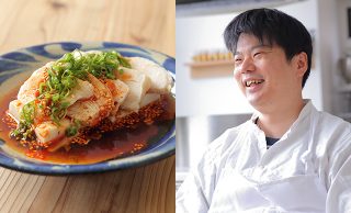 よだれ鶏の完成カットと樋口さんインタビューカット