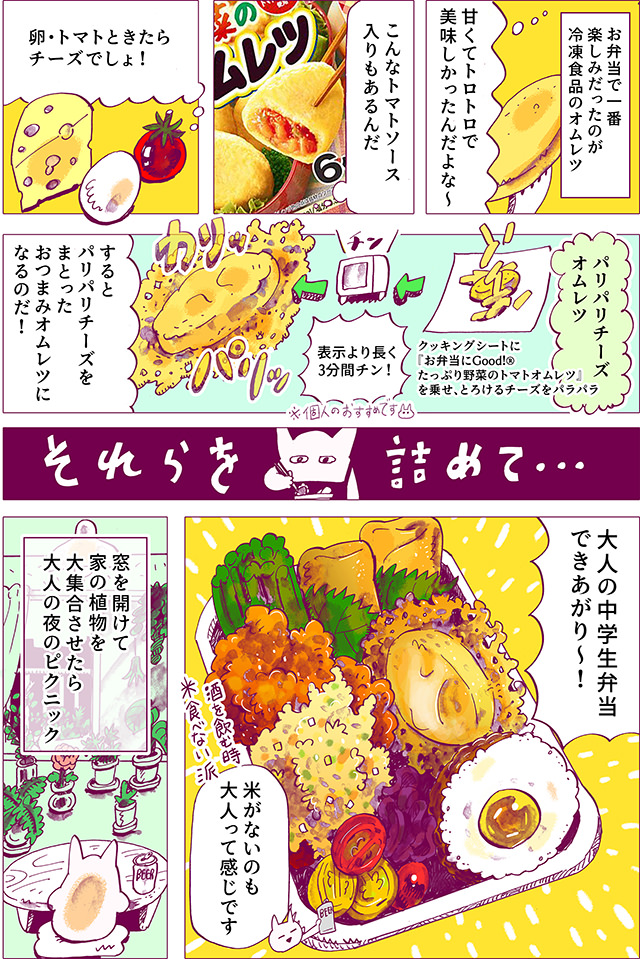 冷食飲み#1「大人の中学生弁当」