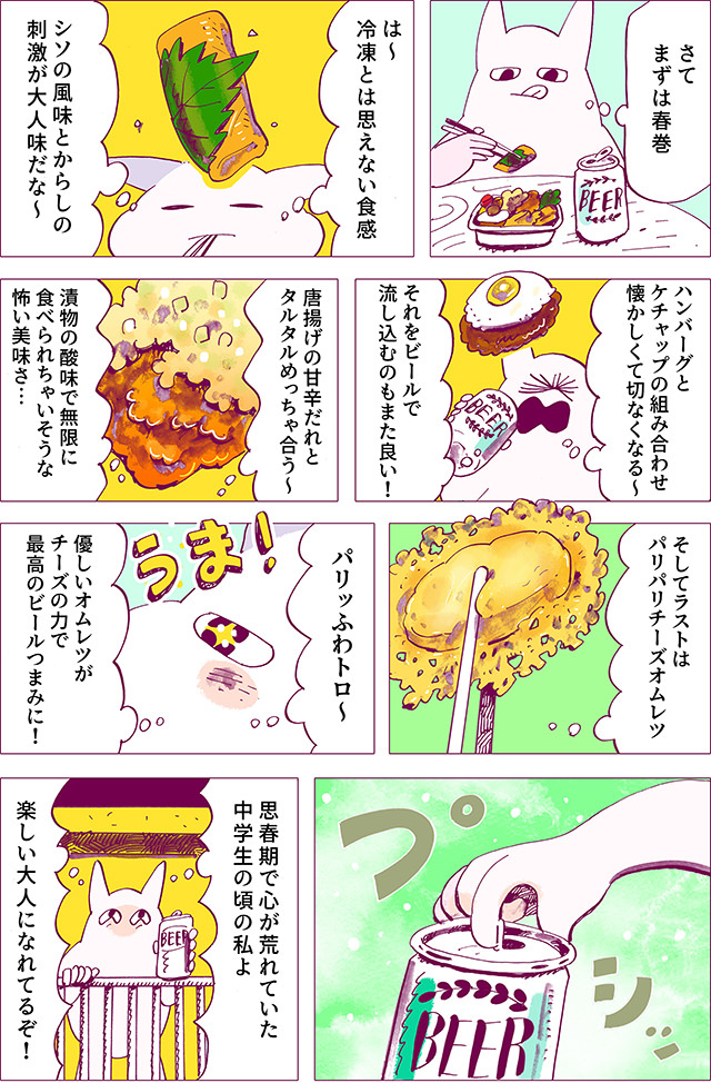 冷食飲み#1「大人の中学生弁当」