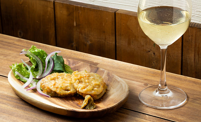 『れんこんひき肉はさみ揚げ』