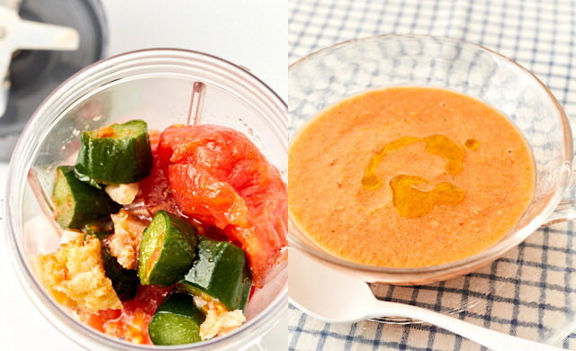 ミキサーのガスパチョの写真