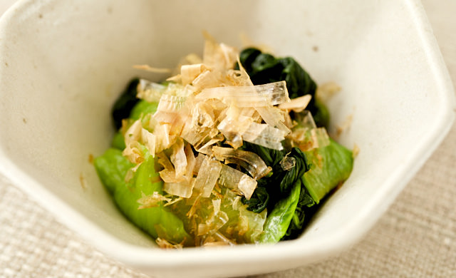 チンゲン菜のおひたしの写真