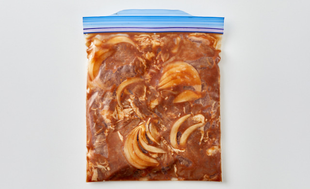 ポークチャップの下味冷凍の写真