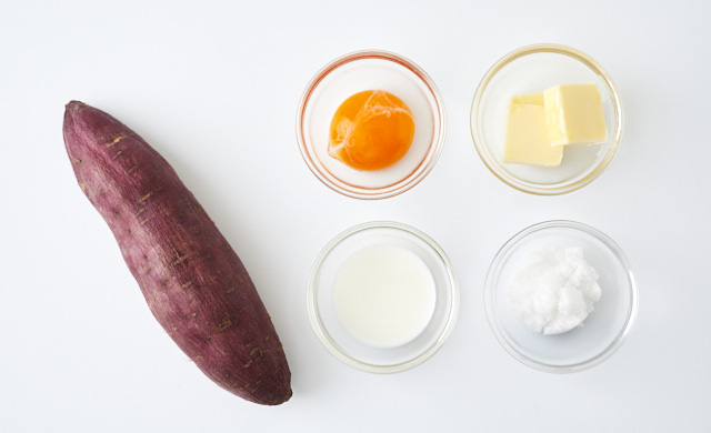 スイートポテトの材料の写真